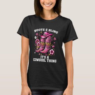 Stiefel und Glamour Cowgirl Rodeo Reiten Wes T-Shirt