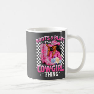 Stiefel und Glamour Es ist Cowgirl-Ding Schwarze G Kaffeetasse