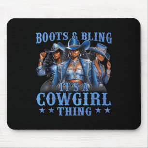 Stiefel und Glamour Es ist eine Cowgirl-Sache Rode Mousepad