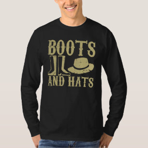 Stiefel und Hats Landwirtschaft Landwirtschaft Bau T-Shirt