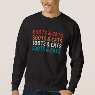 Stiefel und Katzen House und Techno Dj 2 Sweatshirt