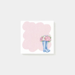 Stiefel und Rose Post-it Klebezettel