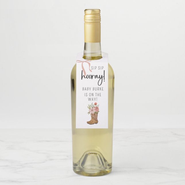 Stiefel und Schleifen Flaschenanhänger (Auf Flasche)