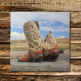 Stiefel und Sporen Fliese
