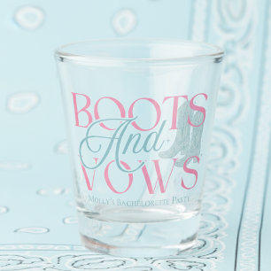 Stiefel und Vows - Western Junggeselinnen-Abschied Schnapsglas