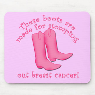 Stiefel werden für heraus stampfen Brustkrebs Mousepad