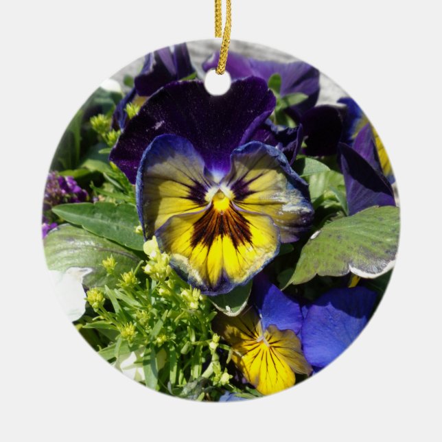STIEFMMÜTTERCHEN! KERAMIK ORNAMENT (Vorne)