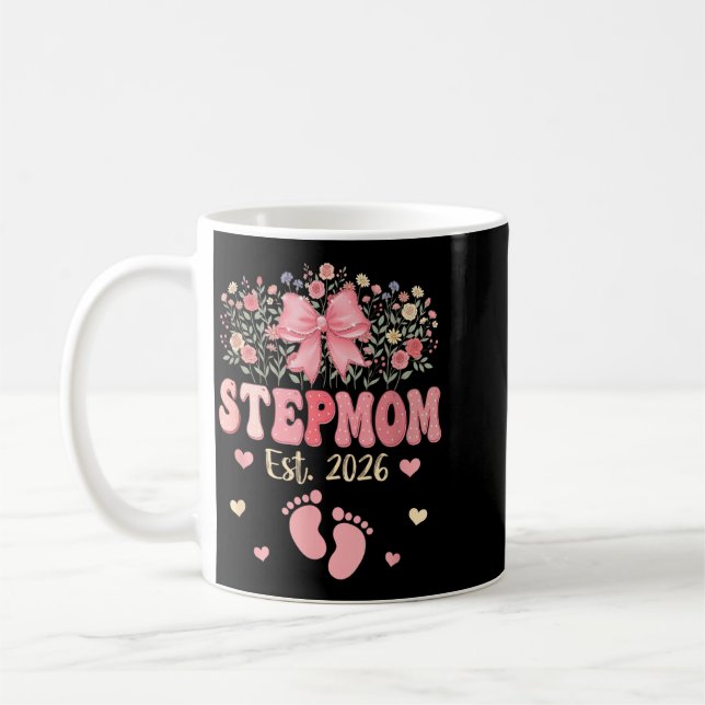 Stiefmutter Est 2026 Blumen Muttertag Erwarten Kaffeetasse (Links)