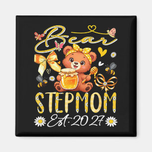 Stiefmutter Est 2027 Florale Fliege Müttertag Bär Magnet