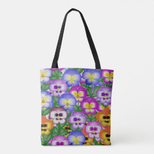 Stiefmütterchen Allover Tote Tasche