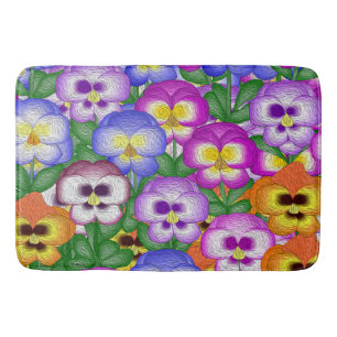 Stiefmütterchen Bath Mat Badematte