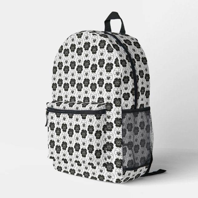 Stiefmütterchen Bedruckter Rucksack (Rückseitige Ecke Rechts)