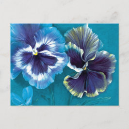 Stiefmütterchen blaue Blume Postkarte