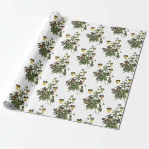 Stiefmütterchen-Blumenmuster Geschenkpapier