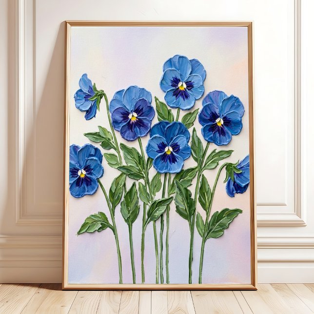 Stiefmütterchen-Blumenwandkunst - Modern Minimalis Poster (Von Creator hochgeladen)