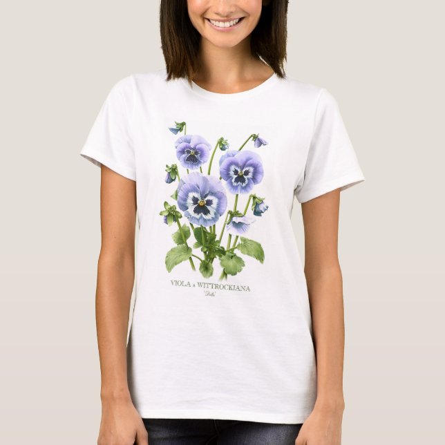 Stiefmütterchen Botanisch T-Shirt (Vorderseite)