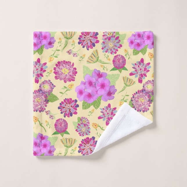 Stiefmütterchen Floral Bouquet Badezimmer Handtuch Waschlappen (Waschlappen)