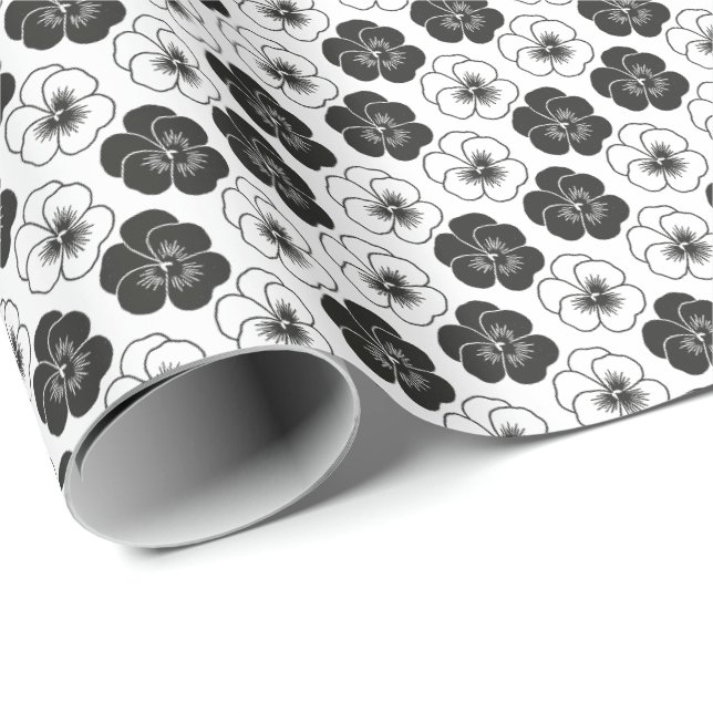 Stiefmütterchen Geschenkpapier (Rolleneckpunkt)