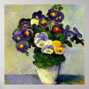 Stiefmütterchen in Vase Poster