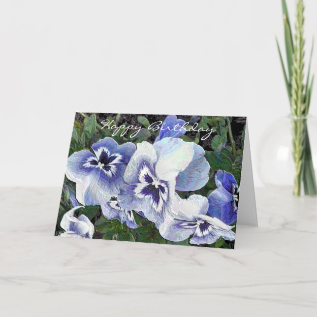 STIEFMÜTTERCHEN KARTE (Vorderseite)