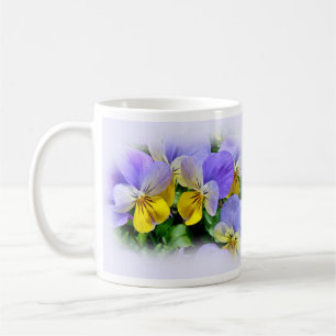 Stiefmütterchen - Lila und gelb Kaffeetasse