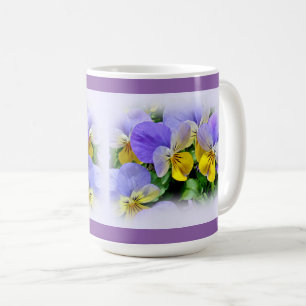 Stiefmütterchen - Lila und Gelb Kaffeetasse