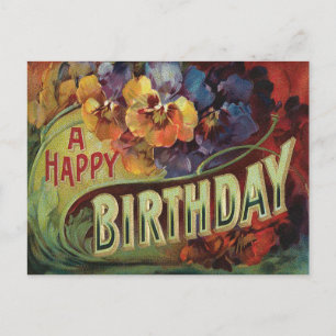 Stiefmütterchen Pansy Rainbow Blume Bloral Postkarte