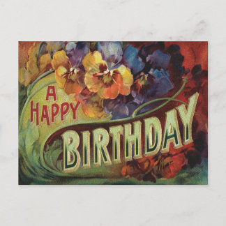 Stiefmütterchen Pansy Rainbow Blume Bloral Postkarte