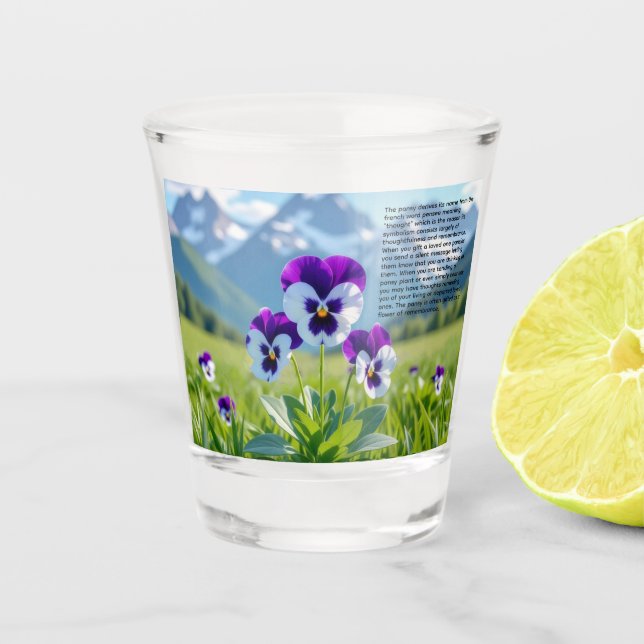 Stiefmütterchen Schnapsglas (Vorderseite)