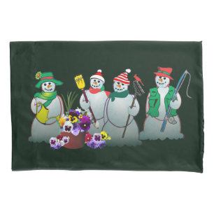 Stiefmütterchen / Schneemänner Kissenbezug 2019