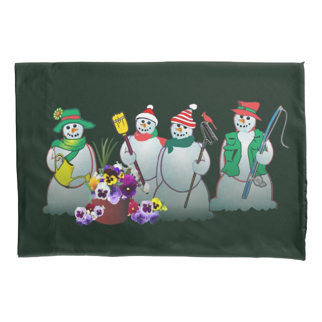 Stiefmütterchen/Schneeschuhkissen 2019 Kissenbezug (Vorderseite-Links)