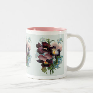 Stiefmütterchen-Sträußchen Zweifarbige Tasse
