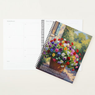 Stiefmütterchen-Symbolik-Kalender Planer