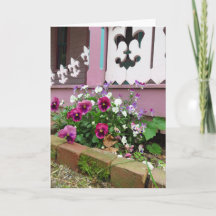 Stiefmütterchen und Fleur-de-lis - Weinkarte von M