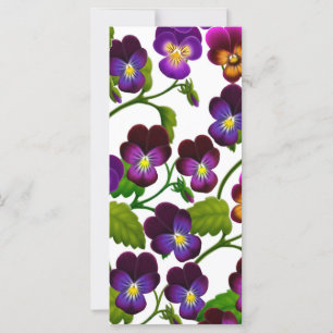 Stiefmütterchen und Violas Floral Lesezeichen