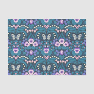 Stiefmütterchen, Vögel und Schmetterlinge Seidenpapier