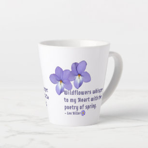 Stiefmütterchen Wildblumen Zitat Milchtasse