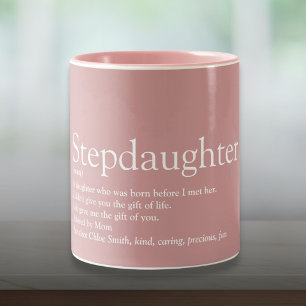 Stieftochter Definition Lustig Modern Mädchenhaft  Zweifarbige Tasse