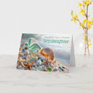 Stieftochter Frohen Muttertag Schön Strand Karte