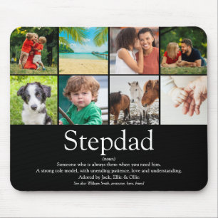 Stiefvater Definition 8 Foto Spaß Schwarz Mousepad