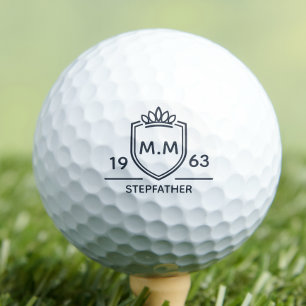 Stiefvater Monogramm Anfangsbuchstaben Name Mann d Golfball