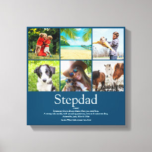 Stiefvater, Stiefpapa Definition 6 Foto-Spaß Blau Leinwanddruck