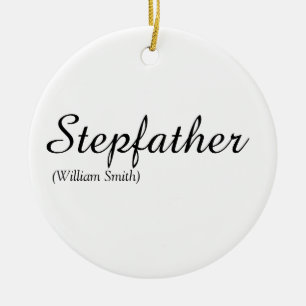Stiefvater, Stiefpapa Definition Elegantes Skript Keramik Ornament