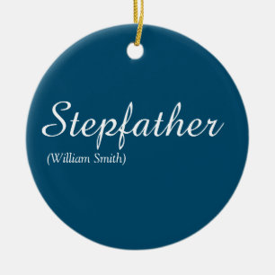 Stiefvater Stiefpapa Zitat Moderne elegante Schrif Keramik Ornament