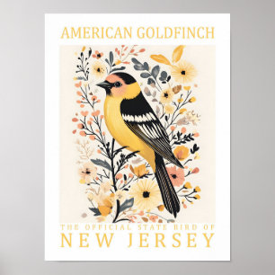 Stieglitz Vogel von New Jersey USA Poster