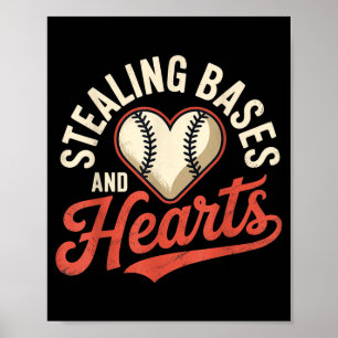 Stiehlt Basen Und Herzen Baseball Witze Sport - _ Poster