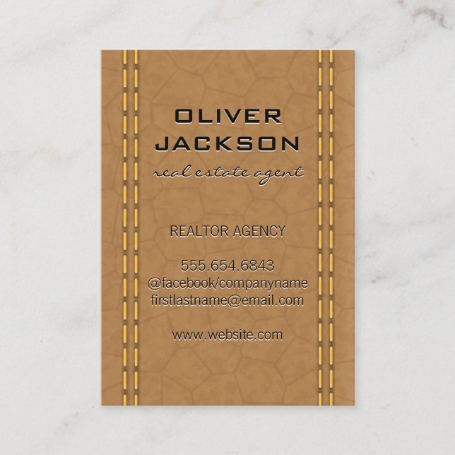 Stielleder Visitenkarte (Vorderseite)