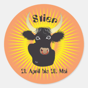 Stier 21. April bis 20. Mai Aufkleber