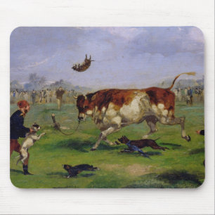 Stier-Anlockung (Öl auf dem Papier gelegt auf Mousepad