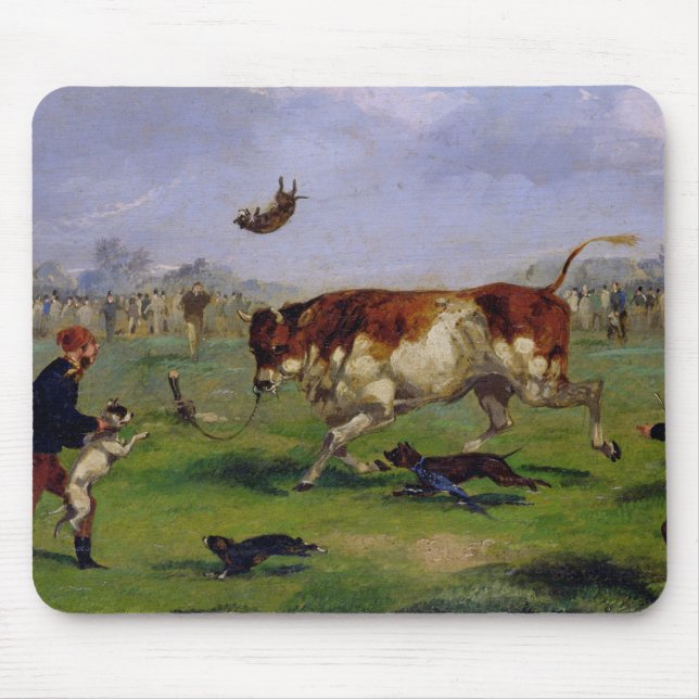 Stier-Anlockung (Öl auf dem Papier gelegt auf Mousepad (Vorne)